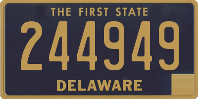 DE license plate 244949