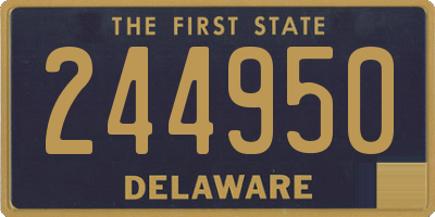 DE license plate 244950