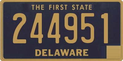 DE license plate 244951