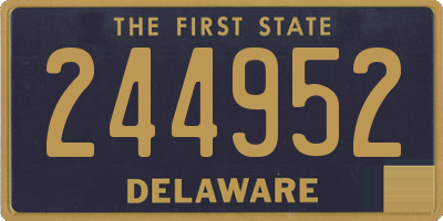 DE license plate 244952