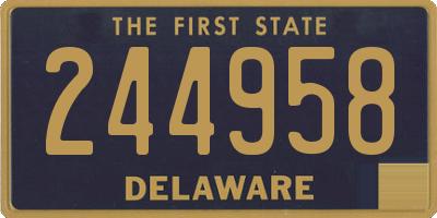 DE license plate 244958