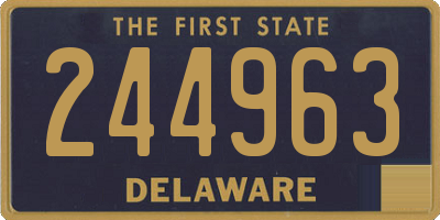 DE license plate 244963