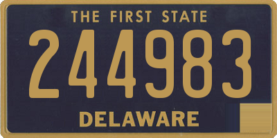 DE license plate 244983