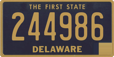 DE license plate 244986