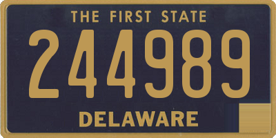 DE license plate 244989