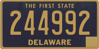 DE license plate 244992
