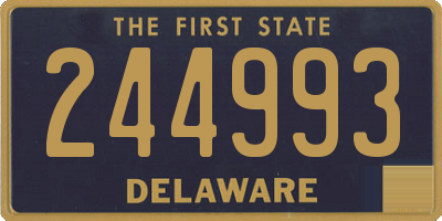 DE license plate 244993