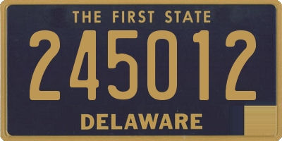 DE license plate 245012