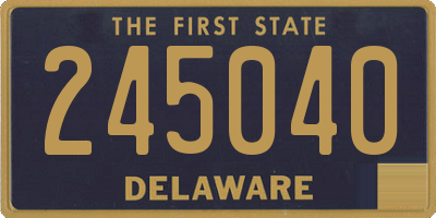DE license plate 245040