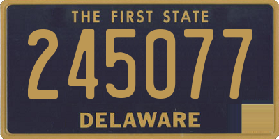 DE license plate 245077