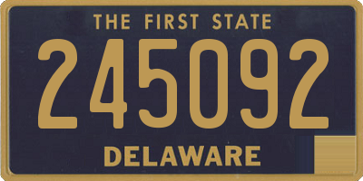 DE license plate 245092