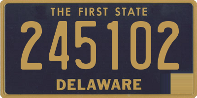 DE license plate 245102