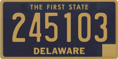 DE license plate 245103
