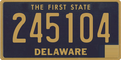 DE license plate 245104