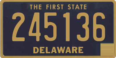 DE license plate 245136
