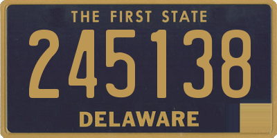 DE license plate 245138
