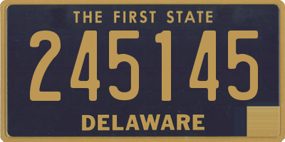 DE license plate 245145