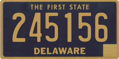 DE license plate 245156
