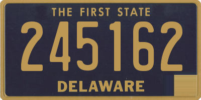 DE license plate 245162