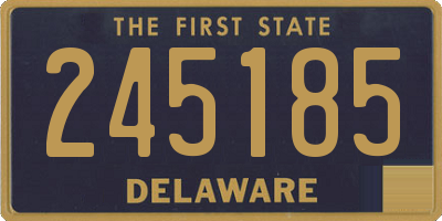 DE license plate 245185