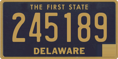 DE license plate 245189