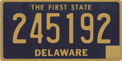 DE license plate 245192