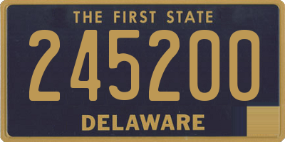 DE license plate 245200