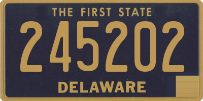 DE license plate 245202