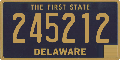 DE license plate 245212