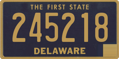 DE license plate 245218