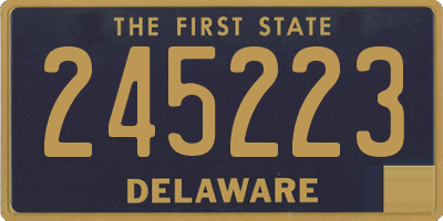 DE license plate 245223