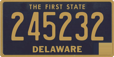 DE license plate 245232