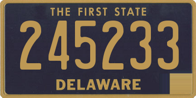 DE license plate 245233