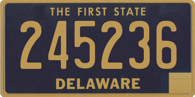 DE license plate 245236