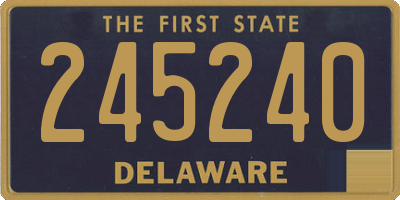 DE license plate 245240