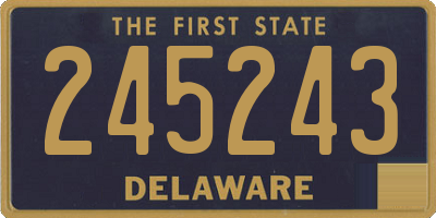 DE license plate 245243