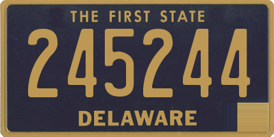 DE license plate 245244