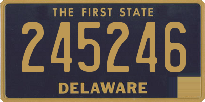 DE license plate 245246