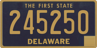 DE license plate 245250