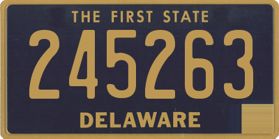 DE license plate 245263
