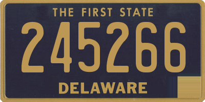 DE license plate 245266