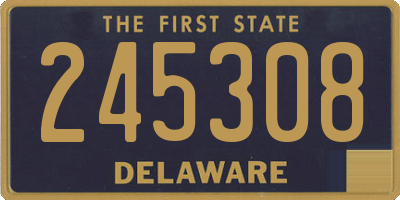 DE license plate 245308