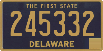 DE license plate 245332