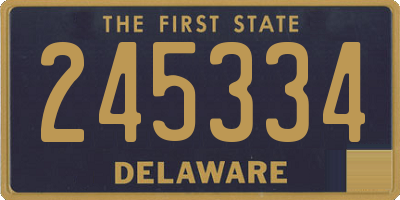 DE license plate 245334