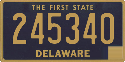 DE license plate 245340
