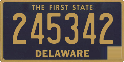 DE license plate 245342