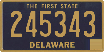 DE license plate 245343