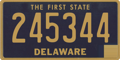 DE license plate 245344