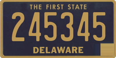 DE license plate 245345