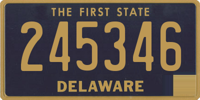 DE license plate 245346